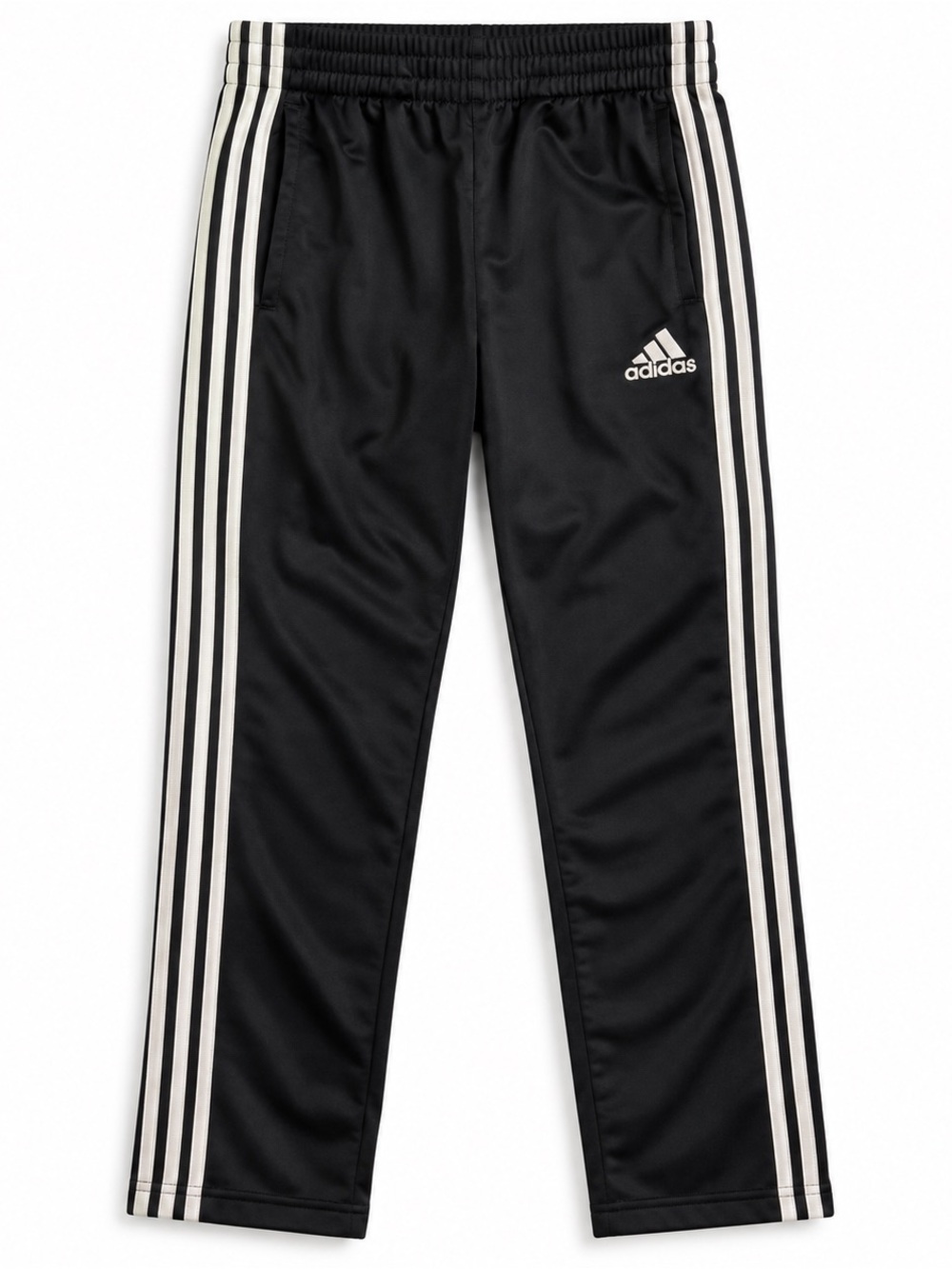 adidas 3-Stripes Track Pants Kids M 10/12 Black White